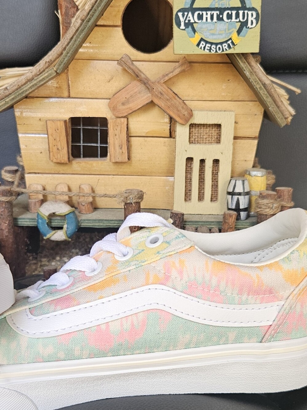 Vans Low-Top Canvas Sneakers in Pastel Tie-Dye (White Trim)
